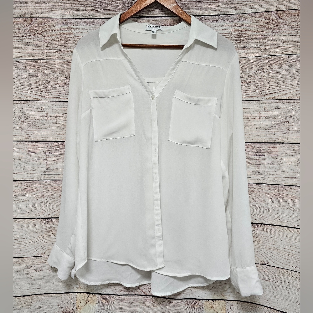 Women's White Button Down